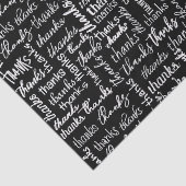 Papier Mousseline Beaucoup Merci Texte Blanc En Noir (Détail)