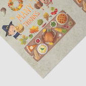 Papier Mousseline Beaucoup Remercient Pèlerin Et Fête De L'Action De (Détail)