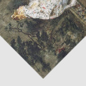 Papier Mousseline Beauté à la mode s'admirant dans le miroir (Détail)