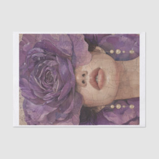 Papier Mousseline Beauté des fleurs pourpres3