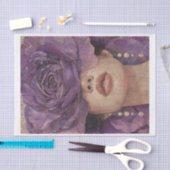 Papier Mousseline Beauté des fleurs pourpres3 (Artisanat)
