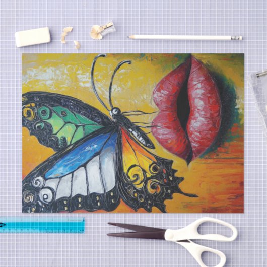 Papier Mousseline Beauté et papillons24 (Artisanat)