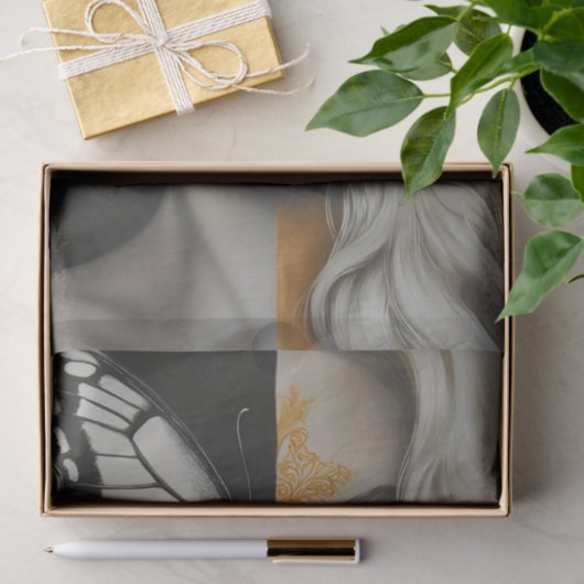 Papier Mousseline Beauté et papillons Blonde Edition25 (Cadeau)