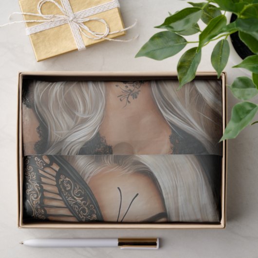 Papier Mousseline Beauté et papillons Blonde Edition26 (Cadeau)