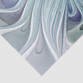 Papier Mousseline Beauté florale Abstraite moderne Blue Pastel Flowe (Détail)