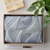 Papier Mousseline Beauté florale Abstraite moderne Blue Pastel Flowe (Cadeau)