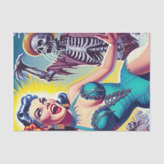 Papier Mousseline Beauté Horror Girl (Recto)