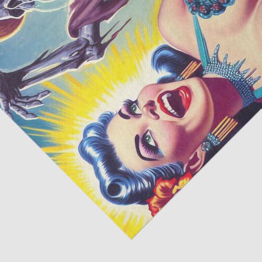 Papier Mousseline Beauté Horror Girl (Détail)