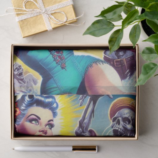 Papier Mousseline Beauté Horror Girl (Cadeau)