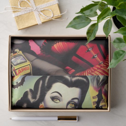 Papier Mousseline Beauté Vampire Pin-up (Cadeau)