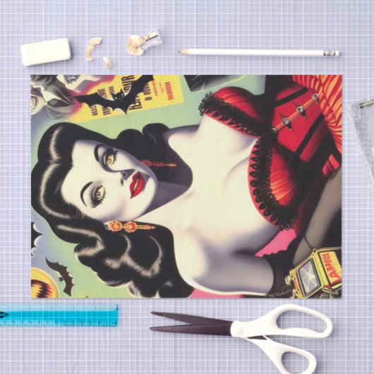 Papier Mousseline Beauté Vampire Pin-up (Artisanat)