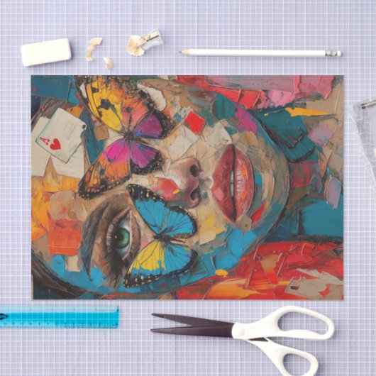 Papier Mousseline Beautés Abstraites2 (Artisanat)