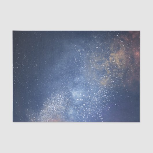 Papier Mousseline Beautiful Blue Outer Space Stars Milky Way Galaxy (Recto)