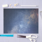 Papier Mousseline Beautiful Blue Outer Space Stars Milky Way Galaxy (Artisanat)