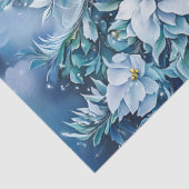 Papier Mousseline Beautiful Blue Santa & Poinsettias Decoupage (Détail)