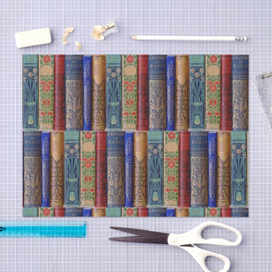 Papier Mousseline Beautiful Book Spines (Paris) Découpage (Artisanat)