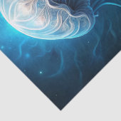 Papier Mousseline Beautiful Giant Blue Ocean Jelly Fish Decoupage (Détail)