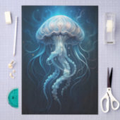 Papier Mousseline Beautiful Giant Blue Ocean Jelly Fish Decoupage (Artisanat)