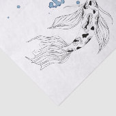Papier Mousseline Beautiful Japonais Koi Fish Swimming (Détail)