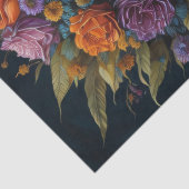 Papier Mousseline Beautiful mysterious black haired flower woman v2 (Détail)