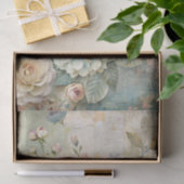 Papier Mousseline Beautiful Pale Peonies on Distressed Background (Cadeau)