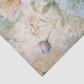 Papier Mousseline Beautiful Pastel Peonies on a Collage Background (Détail)