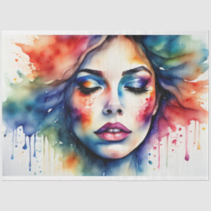 Papier Mousseline Beautiful peaceful Woman OFDT no1 Tissue paper