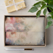 Papier Mousseline Beautiful Pink Floral Victorian Cat Decoupage (Cadeau)