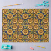 Papier Mousseline Beautiful Sunflowers Modern Collection (Artisanat)