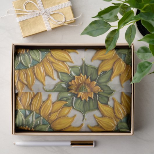 Papier Mousseline Beautiful Sunflowers Popular Collection (Cadeau)
