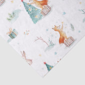 Papier Mousseline Beaux animaux de Noël motif d'hiver (Détail)