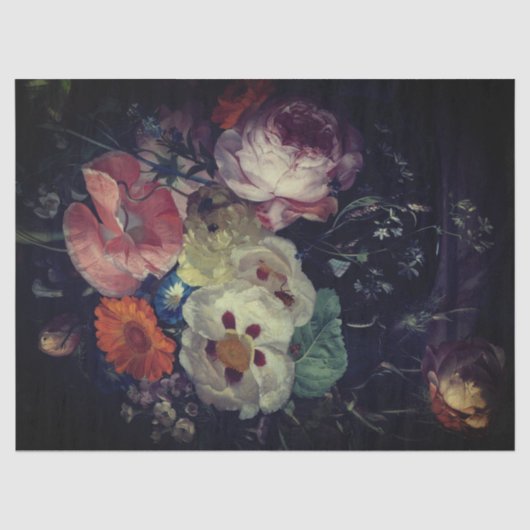 Papier Mousseline Beaux-arts floraux (Recto)