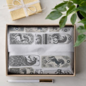 Papier Mousseline Beaux chevaux avec Damask Design Embellisment (Cadeau)