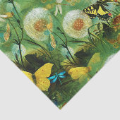 Papier Mousseline Beaux Fleurs sauvages et papillons Nature (Détail)