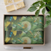 Papier Mousseline Beaux Fleurs sauvages et papillons Nature (Cadeau)