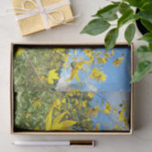 Papier Mousseline Beaux Fleurs sauvages jaunes (Cadeau)