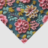 Papier Mousseline Beaux Floraux (Détail)