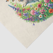 Papier Mousseline Beaux lapins d'animaux de bois (Détail)