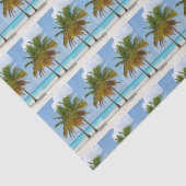 Papier Mousseline Beaux palmiers sur une plage tropicale (Détail)