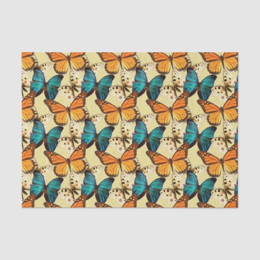 Papier Mousseline Beaux papillons (Recto)