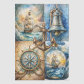 Papier Mousseline Beaux Thèmes Marins Decoupage (Recto)