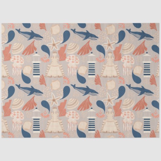 Papier Mousseline Bébé à bord Baby shower nautique (Recto)