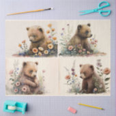 Papier Mousseline Bébé Bébé Ours Cubs Tissu Papier (Artisanat)