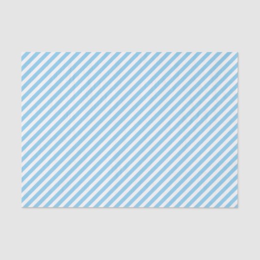 Papier Mousseline Bébé Bleu Et Blanc Motif Diagonal (Recto)