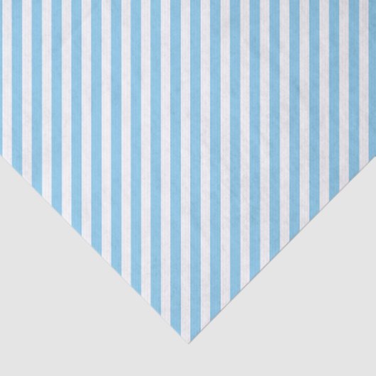 Papier Mousseline Bébé Bleu Et Blanc Motif Diagonal (Détail)