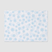 Papier Mousseline Bébé Blue Snowflakes Noël blanc (Recto)