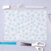 Papier Mousseline Bébé Blue Snowflakes Noël blanc (Artisanat)