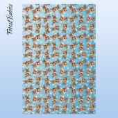 Papier Mousseline Bébé cerf, pie, Doe, renne 🦌 🎄 bleu, Flamme de n