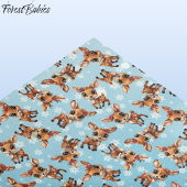 Papier Mousseline Bébé cerf, pie, Doe, renne 🦌 🎄 bleu, Flamme de n