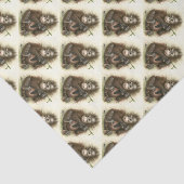 Papier Mousseline Bébé d'orang-outan avec le feuille (Détail)